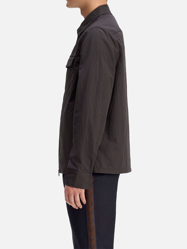 FRED PERRY - CEKET - Zip Through Overshirt - Anchor Grey - shopi go'da!.