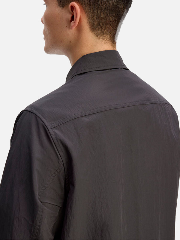 FRED PERRY - CEKET - Zip Through Overshirt - Anchor Grey - shopi go'da!.