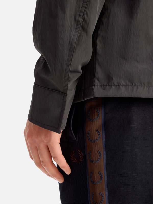 FRED PERRY - CEKET - Zip Through Overshirt - Anchor Grey - shopi go'da!.