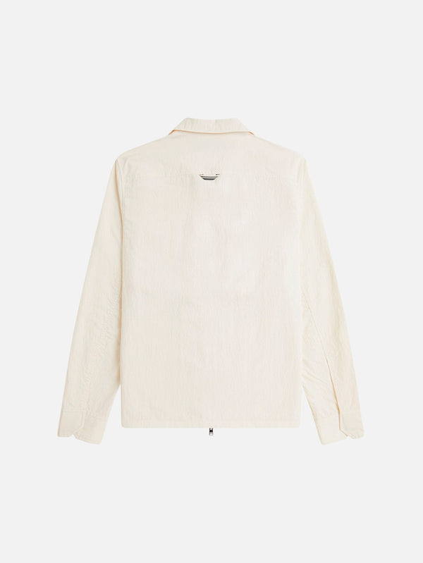 FRED PERRY - CEKET - Ripstop Pocket Overshirt - Ecru - shopi go'da!.