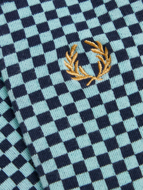 FRED PERRY - ÇORAP - Micro Chequerboard Sock - Dark Airforce - shopi go'da!.