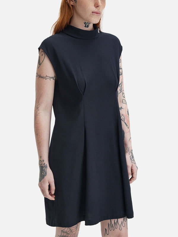 FRED PERRY - ELBİSE - Sleeveless Crepe Dress - Black - shopi go'da!.