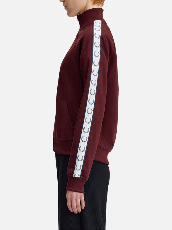 FRED PERRY - EŞOFMAN ÜSTÜ - Taped Track Jacket - Oxblood - shopi go'da!.