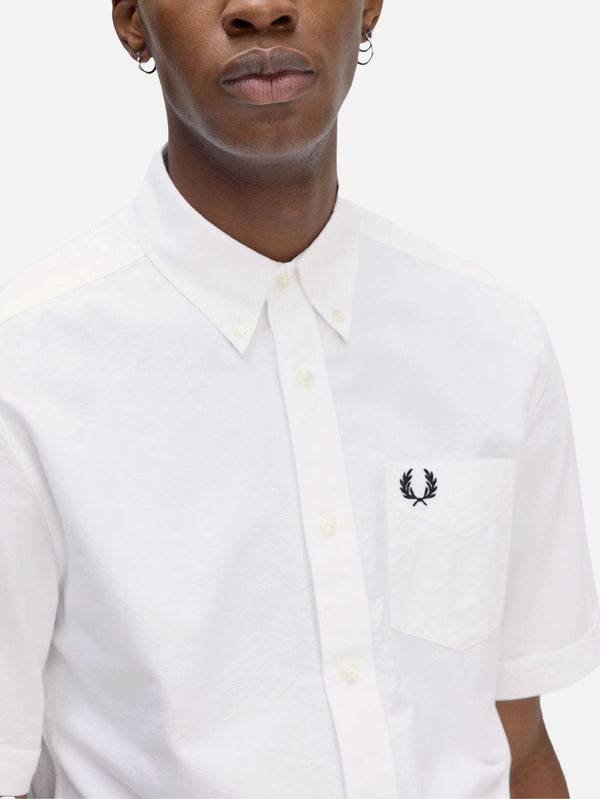 FRED PERRY - GÖMLEK - Oxford Shirt - White - shopi go'da!.