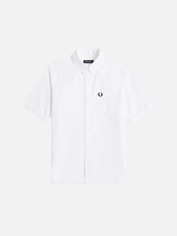 FRED PERRY - GÖMLEK - Oxford Shirt - White - shopi go'da!.