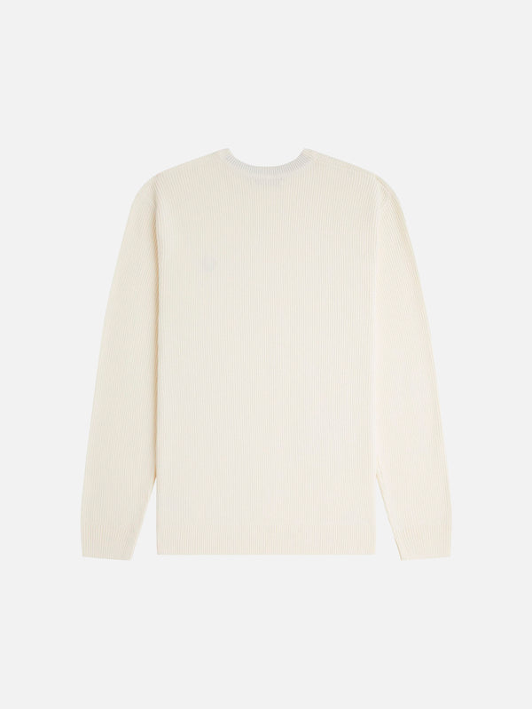 FRED PERRY - KAZAK - Textured Jumper - Ecru - shopi go'da!.