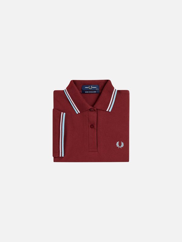 FRED PERRY - T-SHIRT - Twin Tipped  Shirt - Maroon/White - shopi go'da!.