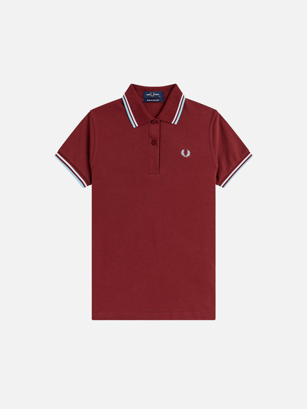 FRED PERRY - T-SHIRT - Twin Tipped  Shirt - Maroon/White - shopi go'da!.