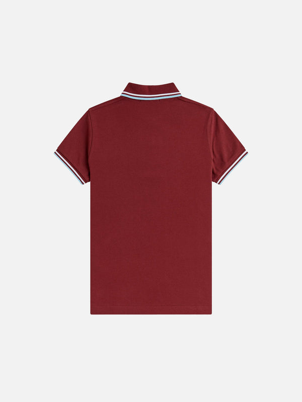 FRED PERRY - T-SHIRT - Twin Tipped  Shirt - Maroon/White - shopi go'da!.
