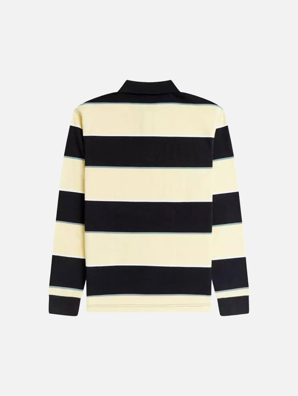FRED PERRY - T-SHIRT - Hw Jersey Striped Polo Shirt - Yellow/Navy - shopi go'da!.
