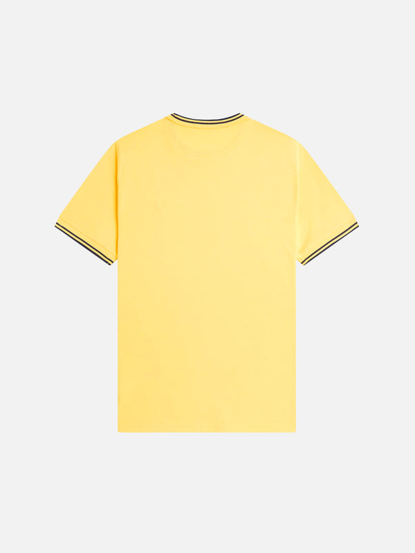 FRED PERRY - T-SHIRT - Twin Tipped T-Shirt - Lemon Barley/Tennis Blue - shopi go'da!.