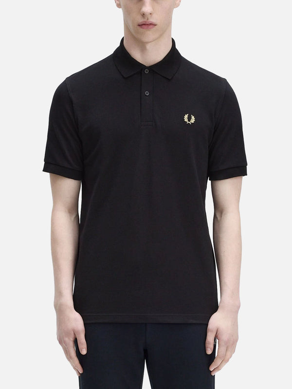 FRED PERRY - T-SHIRT - The Fred Perry Shirt - Black/Champagne - shopi go'da!.
