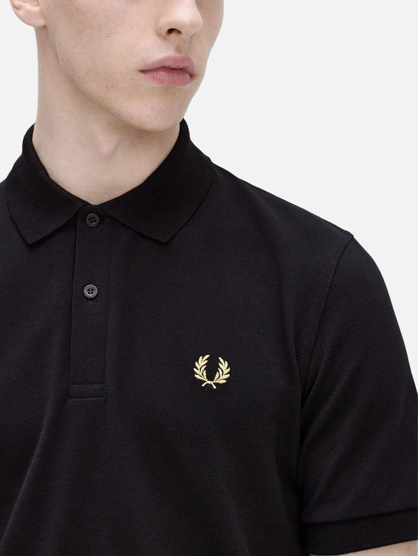 FRED PERRY - T-SHIRT - The Fred Perry Shirt - Black/Champagne - shopi go'da!.