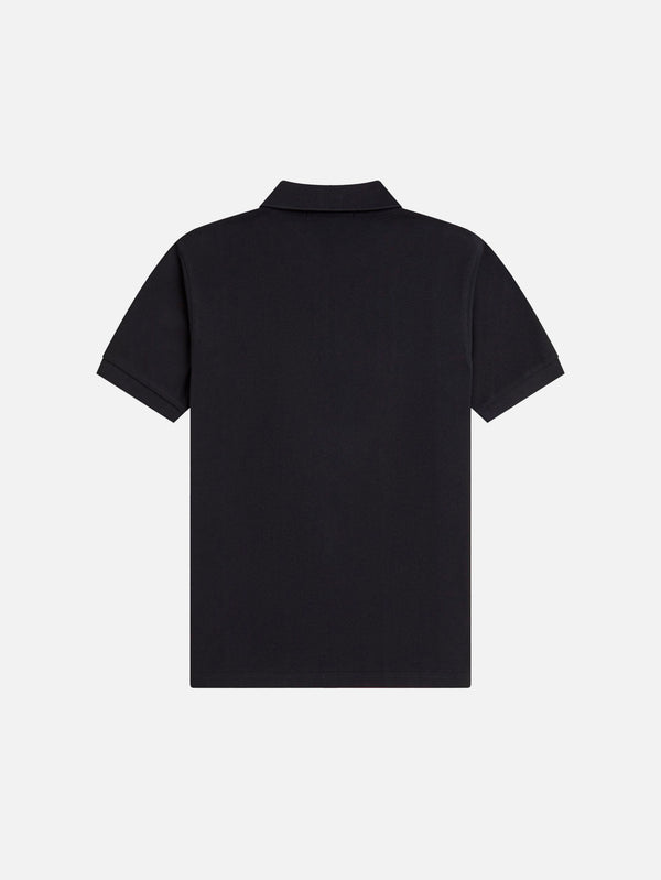 FRED PERRY - T-SHIRT - Tramline Polo Shirt - Black - shopi go'da!.