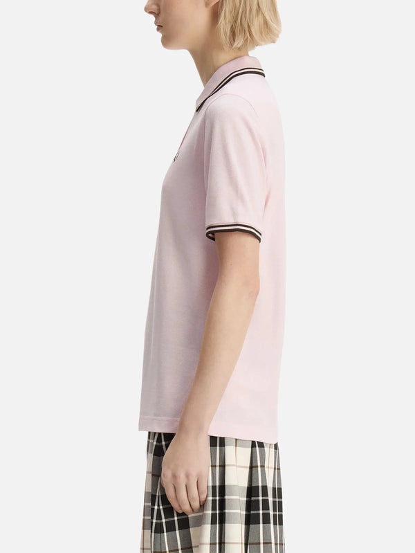 FRED PERRY Twin Tipped Fred Perry Shirt – Iced Pink, yandan görünüm