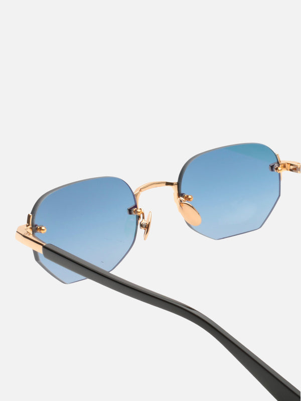 GAST - GÜNEŞ GÖZLÜĞÜ - Moonstone Altın Lacivert Unisex Güneş Gözlüğü - shopi go'da!.