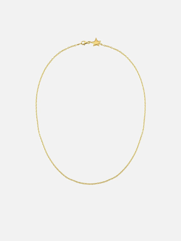 JEWELS FOR JOY Golden Etoile Chain – altın, üstten görünüm, yıldız detaylı zincir