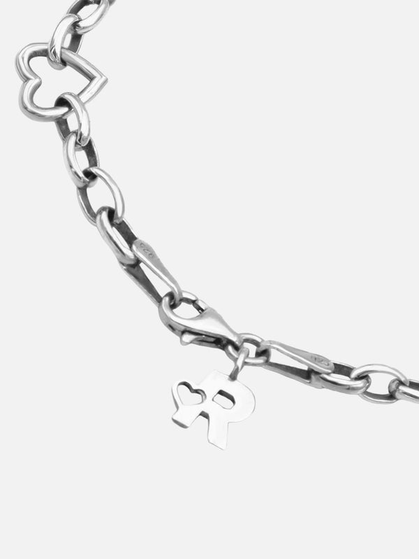 Heart Chain Bracelet - Silver