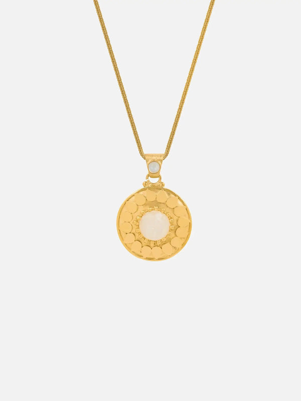 ORE DUNE Heirloom Necklace - Moon Stone – altın rengi, ön görünüm