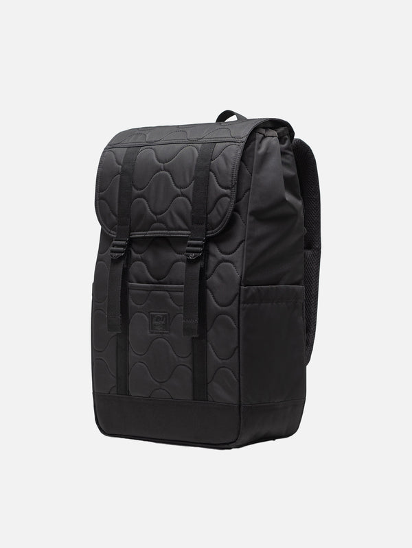 HERSCHEL - ÇANTA - Retreat Quilted Capsule Backpack 23L - Black - shopi go'da!.