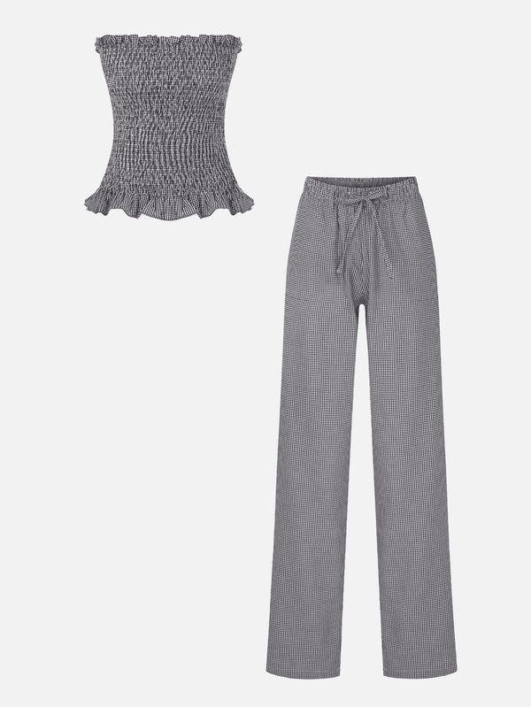 Rush Black Gingham Set