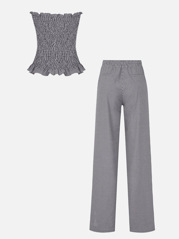 Rush Black Gingham Set