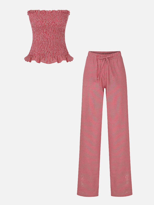 Rush Red Gingham Set
