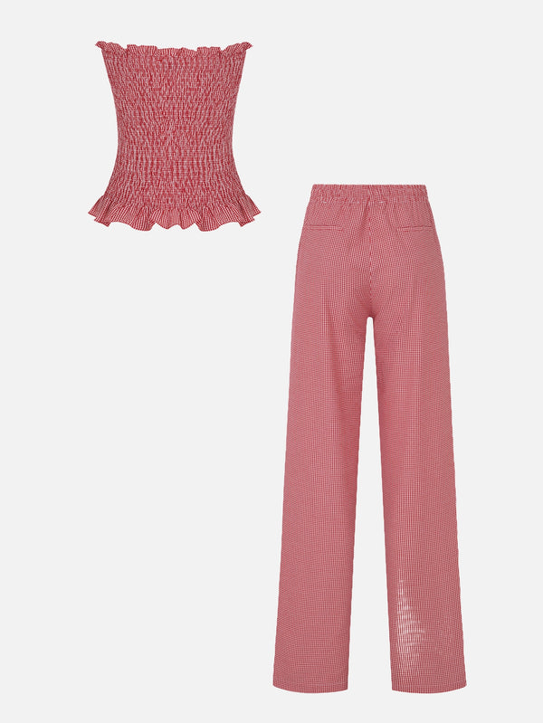 Rush Red Gingham Set