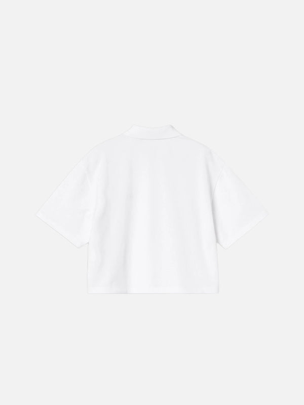 CARHARTT WIP, W' S/S Carhartt Script Polo TS - White/Black, T-SHIRT, shopi go'da!