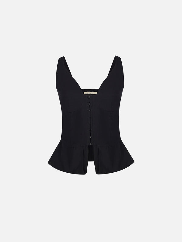 IN.K II - BLUZ - Seam Busted Top  - Black - shopi go'da!.