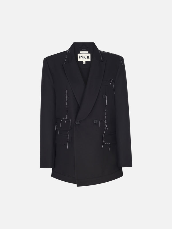 IN.K II - CEKET - Handstitched Blazer  - Black - shopi go'da!.