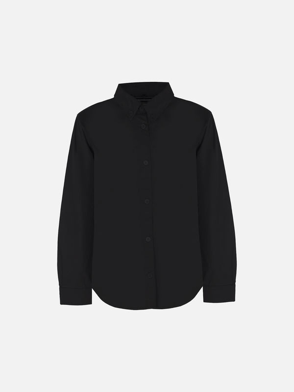 IN.K II - GÖMLEK - Nylon Classic Shirt - Black - shopi go'da!.