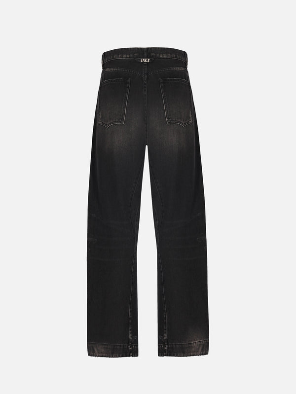 IN.K II - PANTOLON - Twistline Loosefit Jean - Black - shopi go'da!.