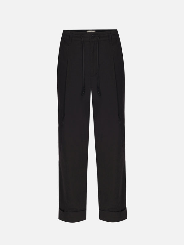IN.K II - PANTOLON - Nylon Chino Trouser - Black - shopi go'da!.