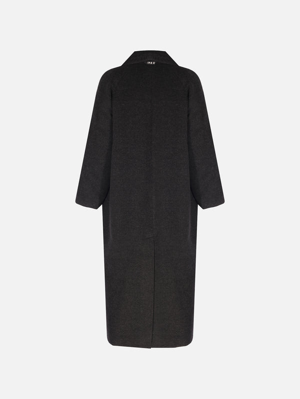 IN.K II - PARDÖSÜ - Shawl Wrap Coat - Midnight Grey - shopi go'da!.