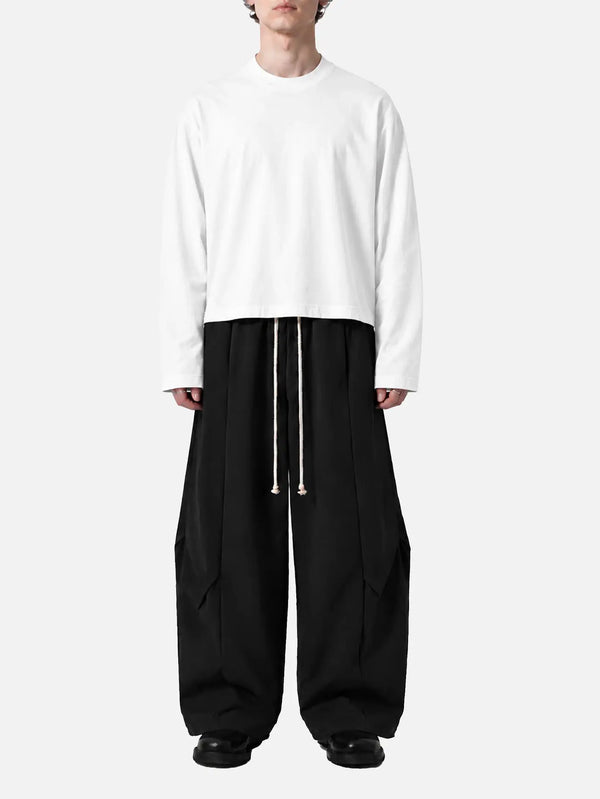 shopi go Itoshima Cropped Logsleeve T-Shirt – beyaz, önden görünüm