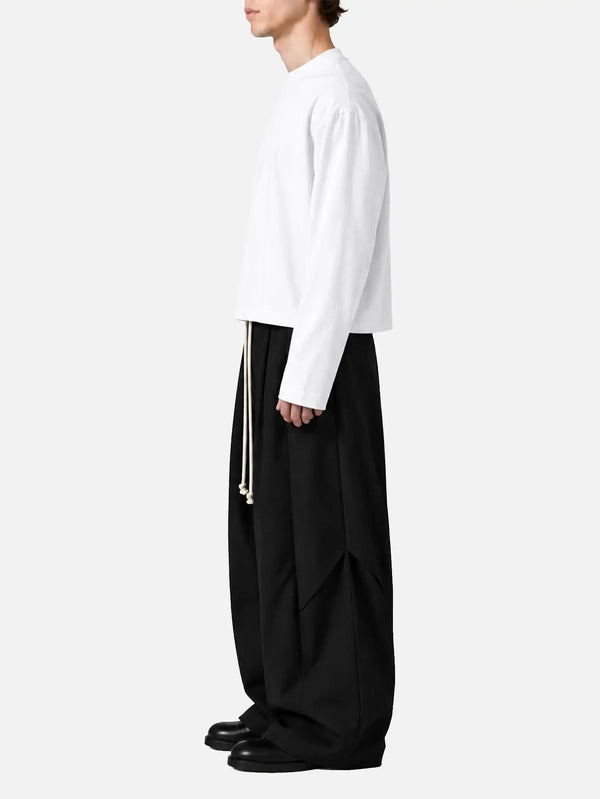 shopi go Itoshima Cropped Logsleeve T-Shirt - White – beyaz, yandan görünüm