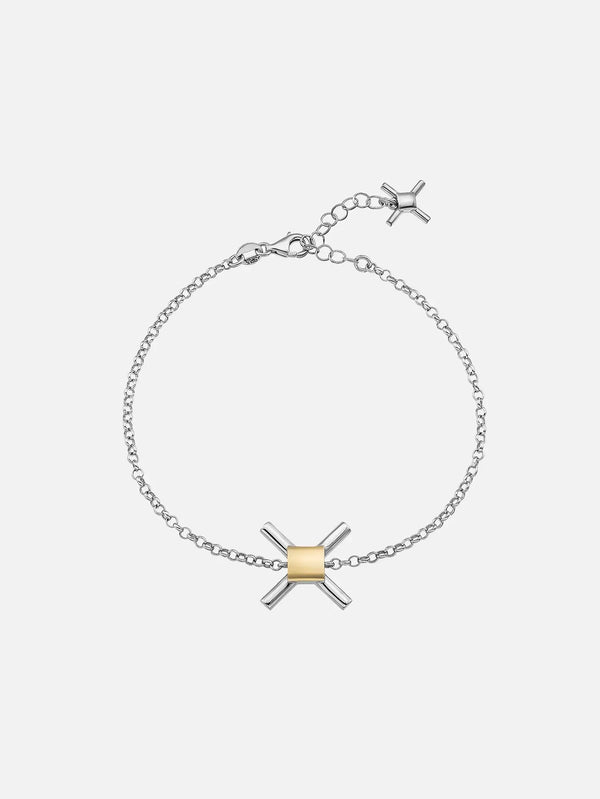 X STUDIO The X Bracelet – Gold/Silver, önden görünüm