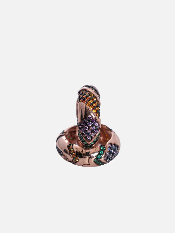 X STUDIO Aura Hoop Earrings – Rose Gold, önden görünüm