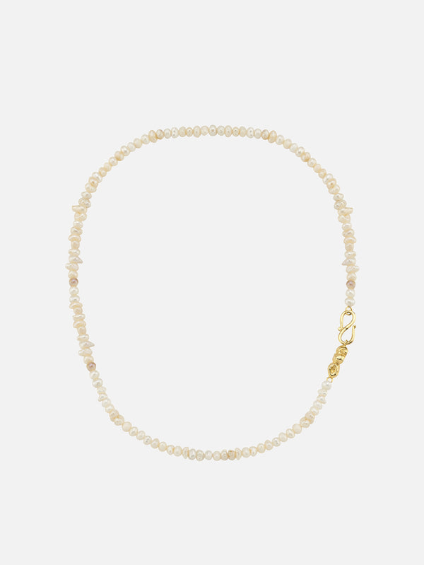 JEWELS FOR JOY - KOLYE - İnci dizili altın kaplama gümüş kolye - perle crème - shopi go'da!.