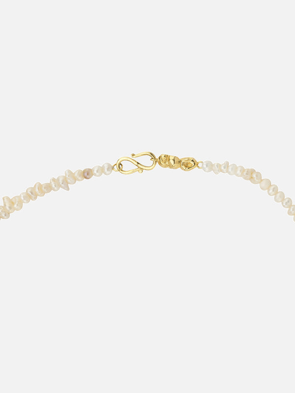 JEWELS FOR JOY - KOLYE - İnci dizili altın kaplama gümüş kolye - perle crème - shopi go'da!.