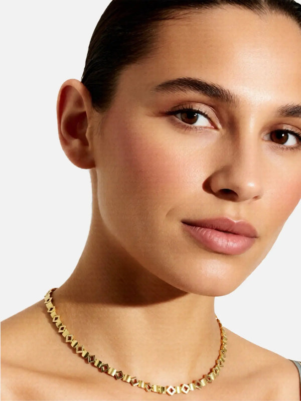 X STUDIO Silhouette Necklace - Gold/Silver – Gold/Silver, önden görünüm