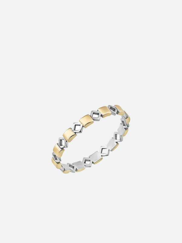 X STUDIO Silhouette Ring 3,5 mm – Gold/Silver, yakın çekim