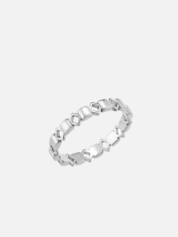 X STUDIO Silhouette Ring / 3,5 mm - Silver – yakından görünüm