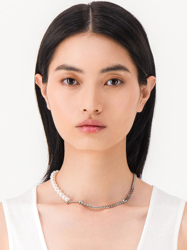 JUSTINE CLENQUET - KOLYE - Robyn Necklace - Palladium - shopi go'da!.