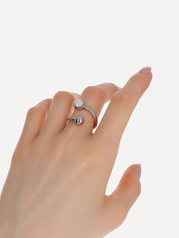 JUSTINE CLENQUET - YÜZÜK - Coco Ring - Palladium - shopi go'da!.