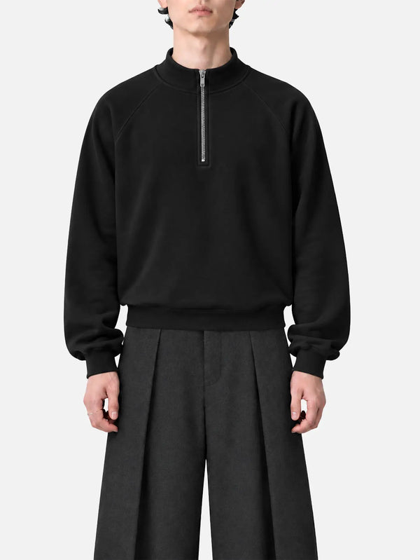 shopi go Katsuyama Half Zip Sweatshirt – siyah, ön görünüm