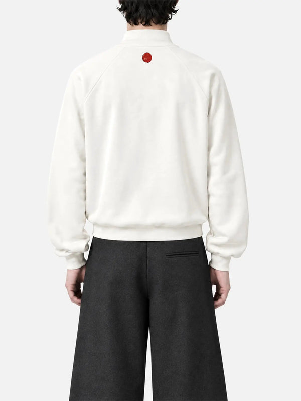 shopi go Katsuyama Half Zip Sweatshirt – Off White, arka görünüm