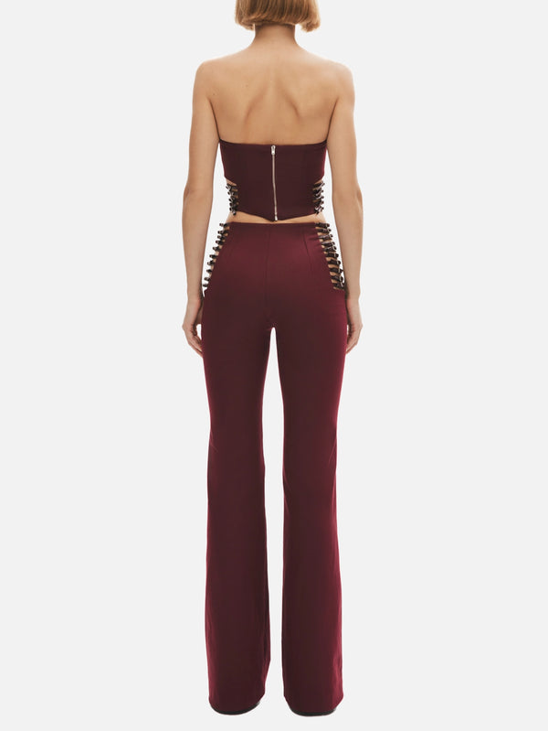 KHÉLA - BLUZ - Power Trip Top - Burgundy - shopi go'da!.