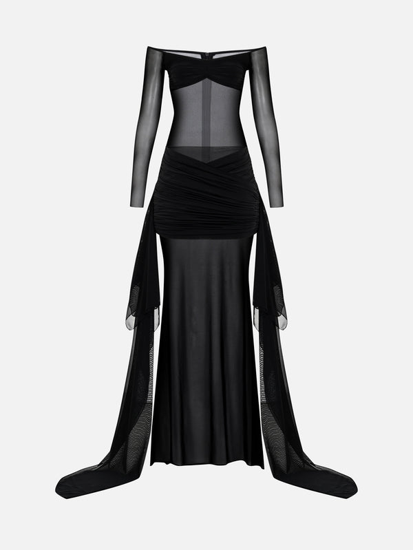 KHÉLA - ELBİSE - Seven Deadly Sips Dress - Black - shopi go'da!.